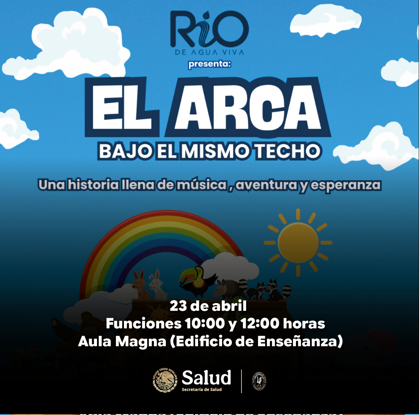 El Arca. Bajo el mismo techo. En el marco de los festejos del Día del Niño y el 83 aniversario del HIMFG, invitamos a nuestros paciencientes a disfrutar esta gran obra de teatro